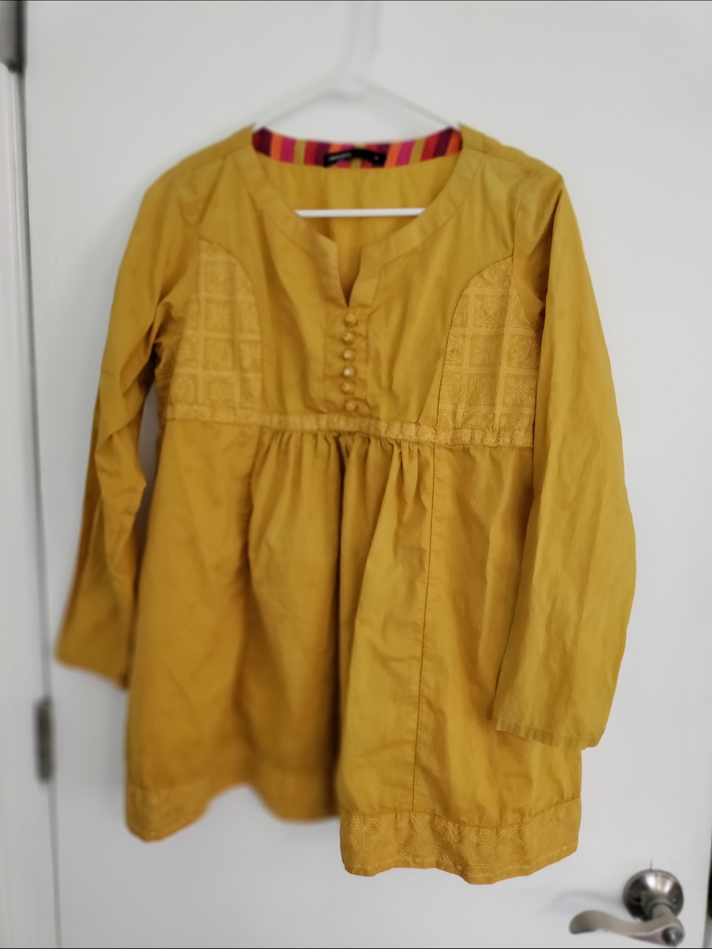 Women's Mustard Long-Sleeve Tunic Top